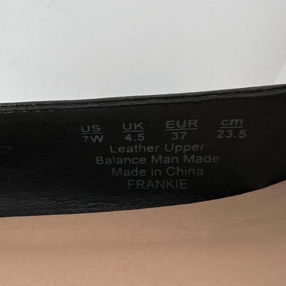 FRANCO SARTO Frankie Wedge Pump in Black Leather Women’s Sz. 7W Pointed Toe Heel - Picture 13 of 13